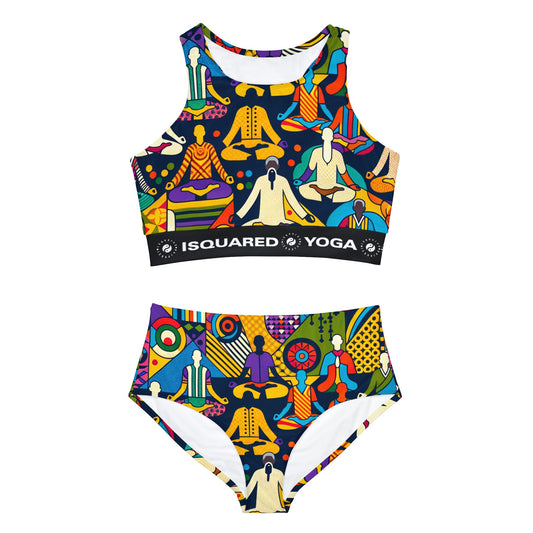 "Vibrant Sadana: Unleashing the Prana in Nouveau Réalité" - Hot Yoga Bikini Set