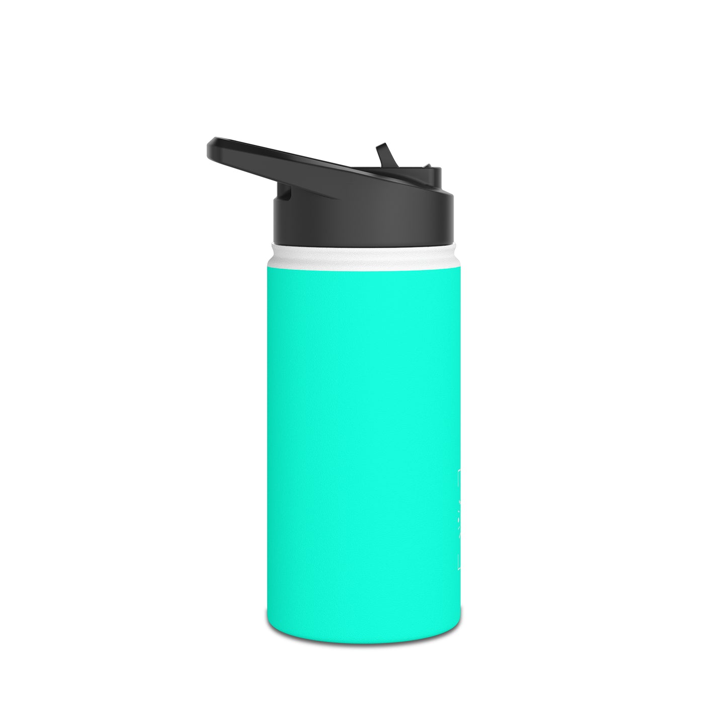 Neon Teal #11ffe3 - Water Bottle