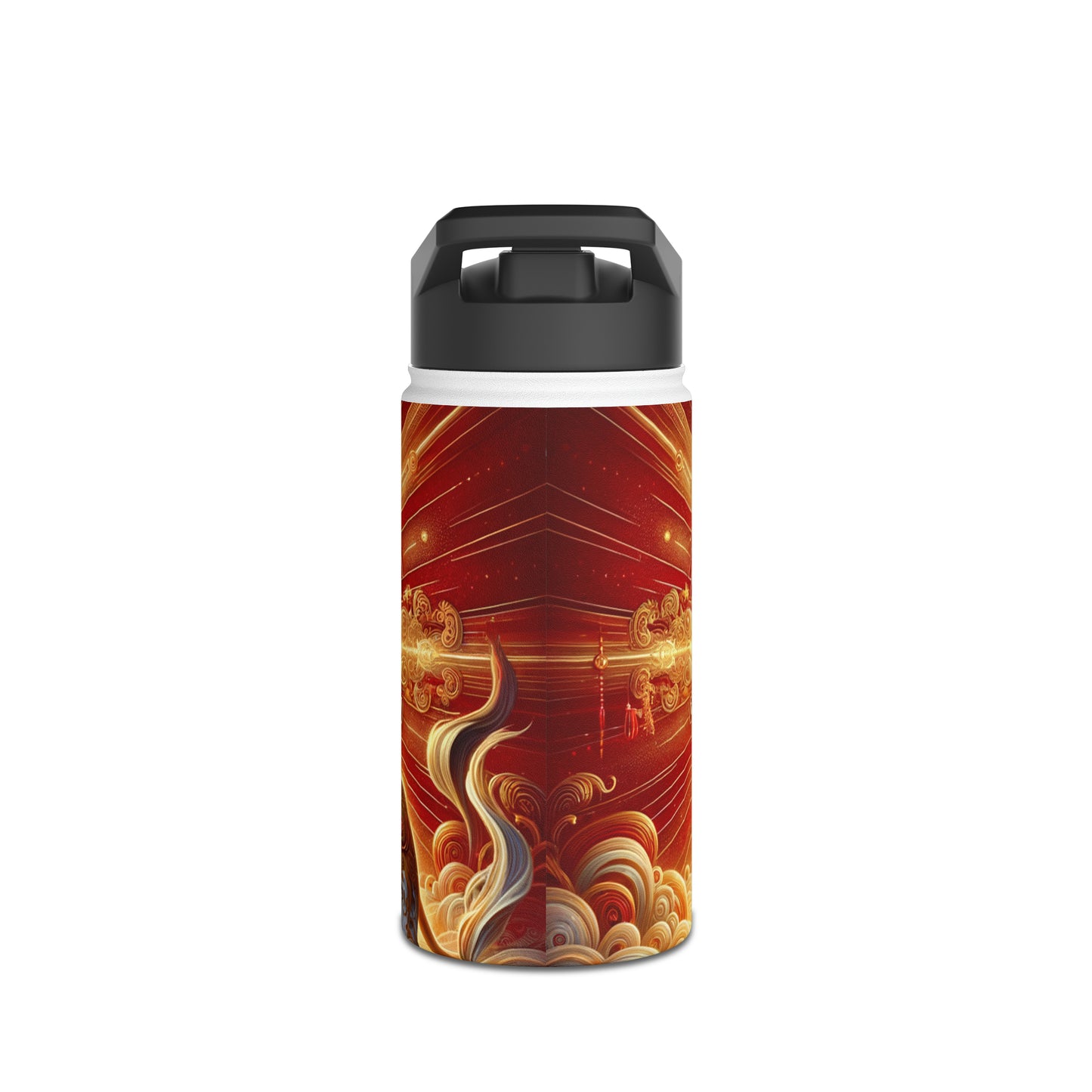 "Golden Euphoria: A Dance of the Divine Bovine" - Water Bottle