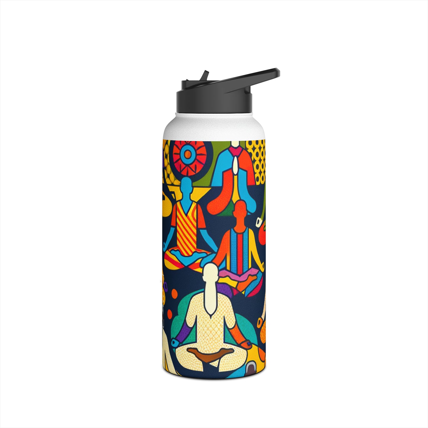 Vibrant Sadana: Prana in Nouveau Réalité - Water Bottle