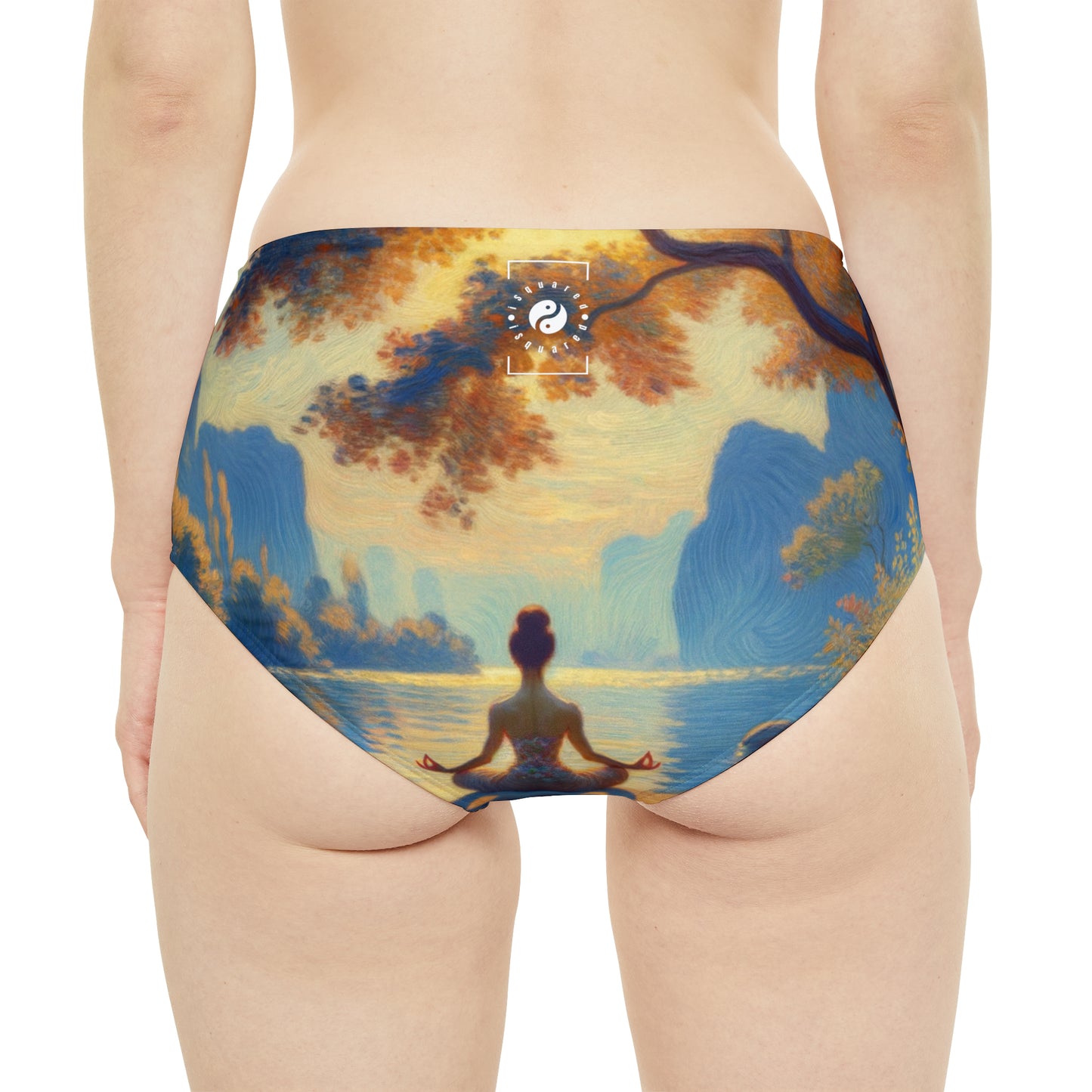 "Zen Blossom Alignment" - High Waisted Bikini Bottom