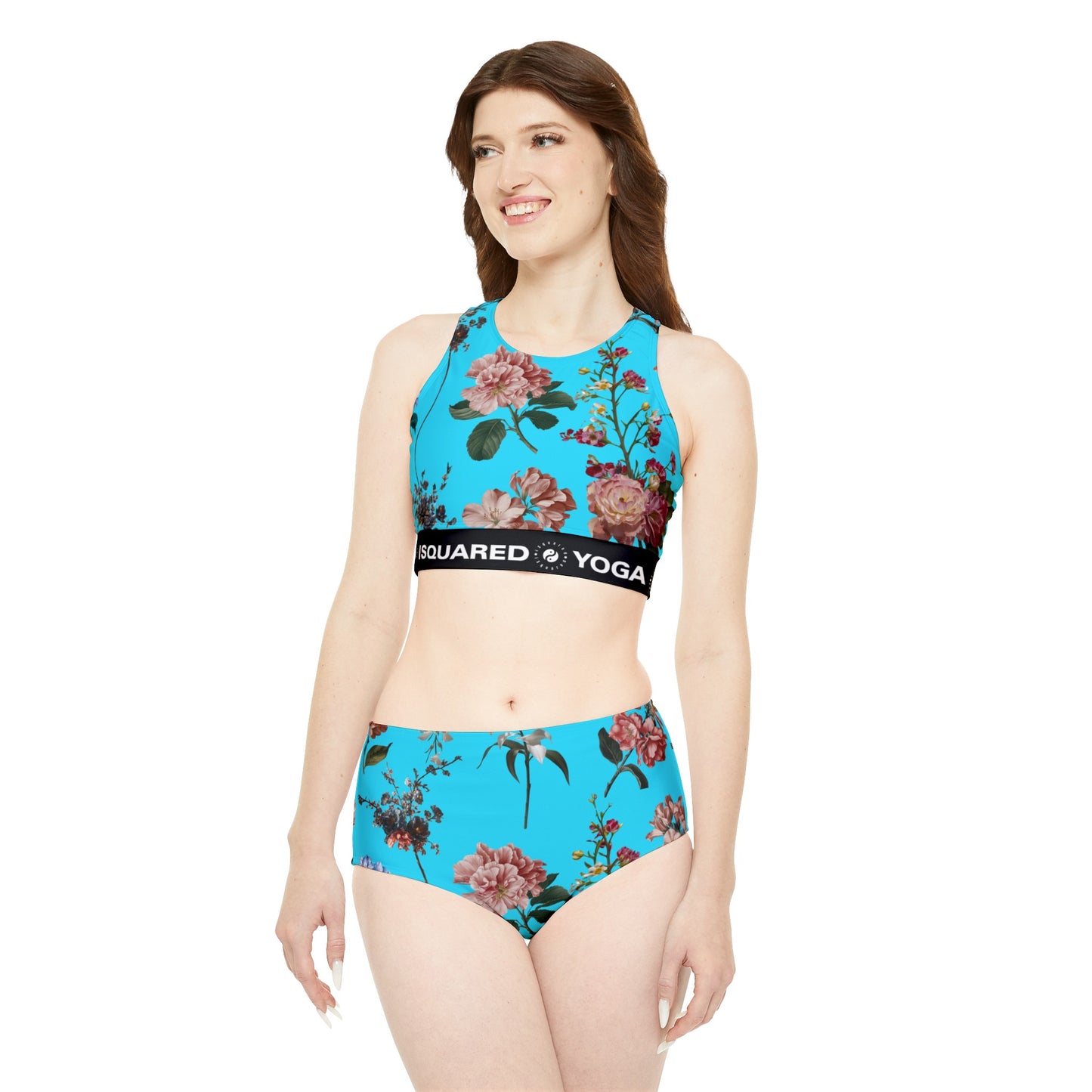 Botanicals on Azure - Hot Yoga Bikini Set