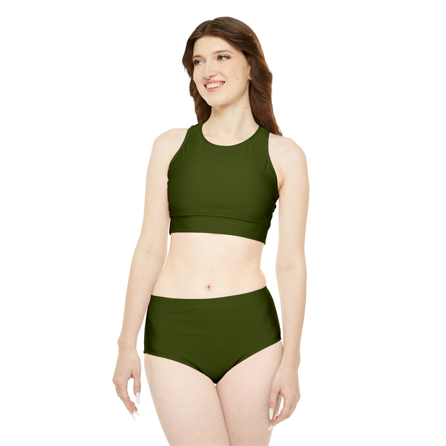 Camo Green - Ensemble de bikini de yoga chaud 