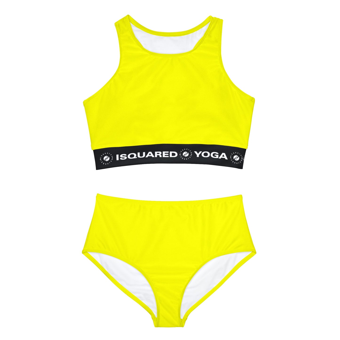 Jaune fluo FFFF00 - Ensemble bikini yoga chaud