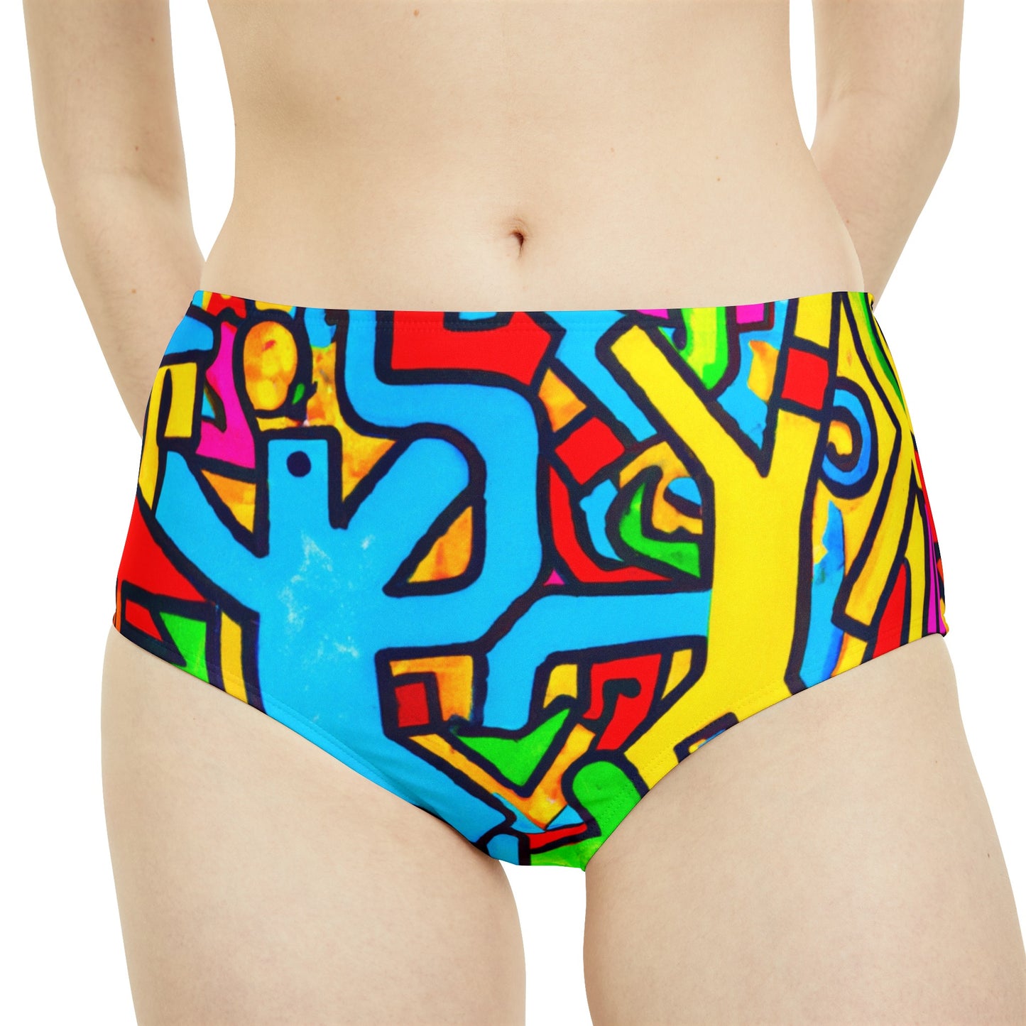 symbols of happiness - High Waisted Bikini Bottom