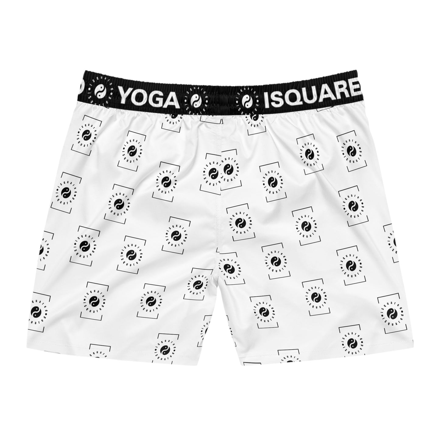 White iSquared Yoga - Swim Shorts (Mid-Length) for Men