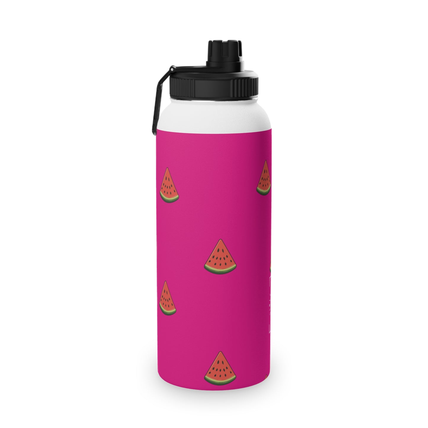 #DF0086 Pink + Watermelon - Sports Water Bottle