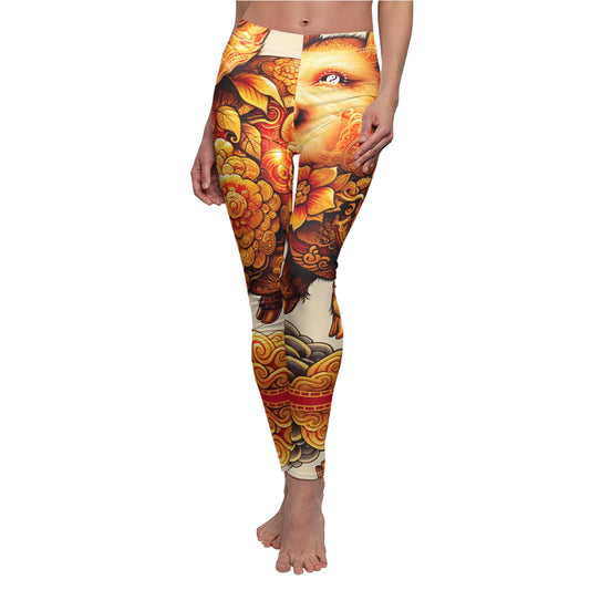 "Golden Prosperity: The Divine Boar Celebration" - Casual Leggings