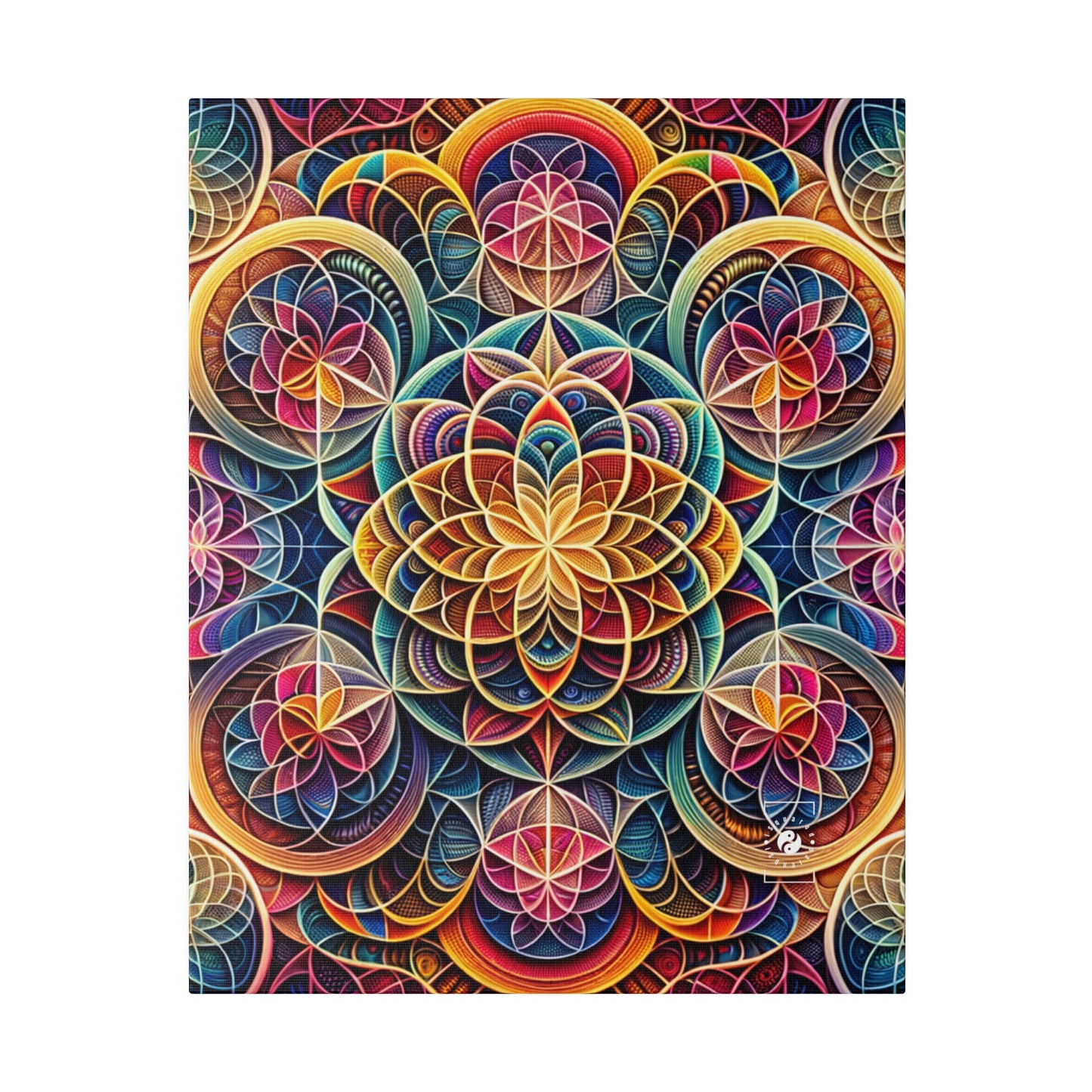 "Sacred Symmetry: Infinite Radiance of Love" - Art Print Canvas