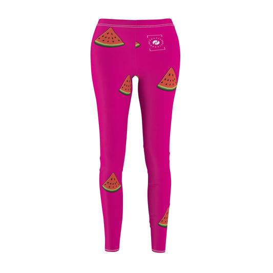 #DF0086 Pink + Watermelon - Casual Leggings