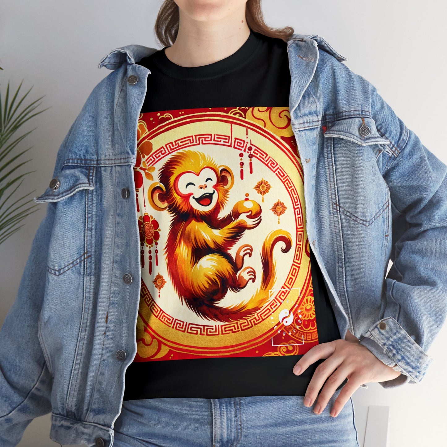 "Golden Simian Serenity in Scarlet Radiance" - Heavy T