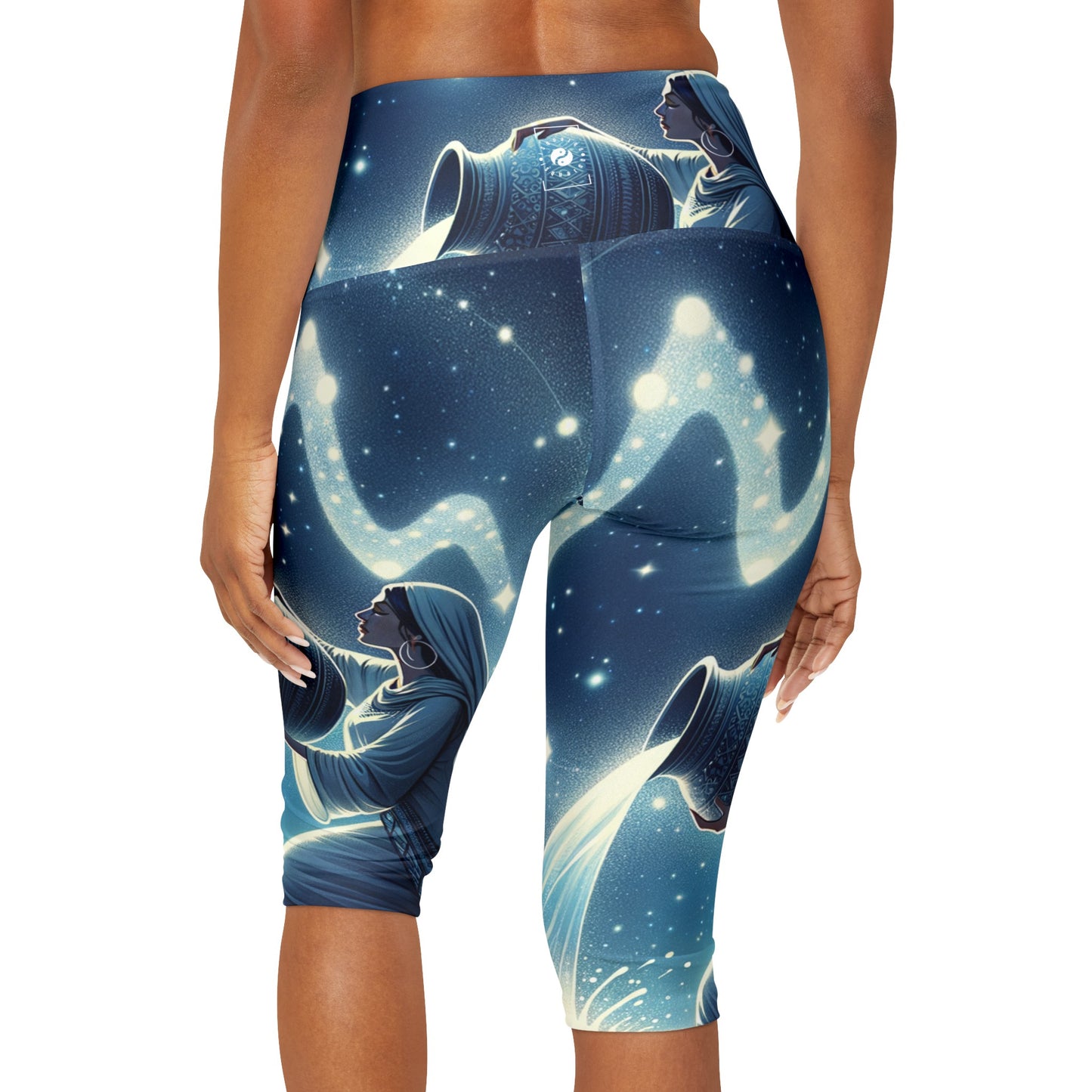 Aquarius Flow - High Waisted Capri Leggings