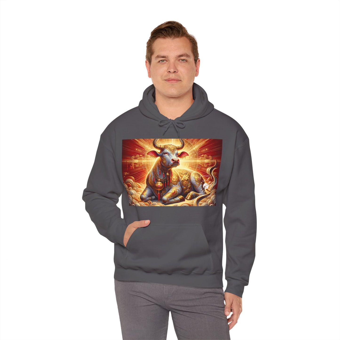 "Golden Euphoria: A Dance of the Divine Bovine" - Hoodie