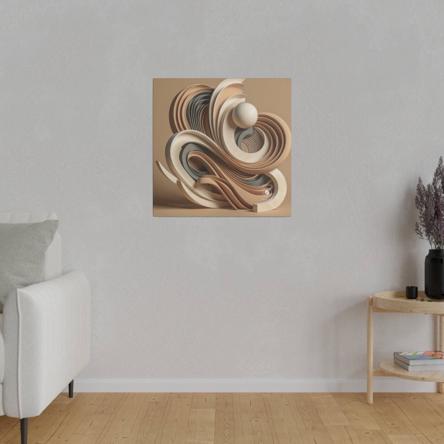 "Hepworth Hues: An Earth Tone Symphony" - Art Print Canvas