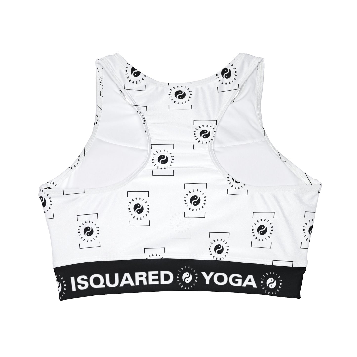 White iSquared Yoga - High Neck Crop Top