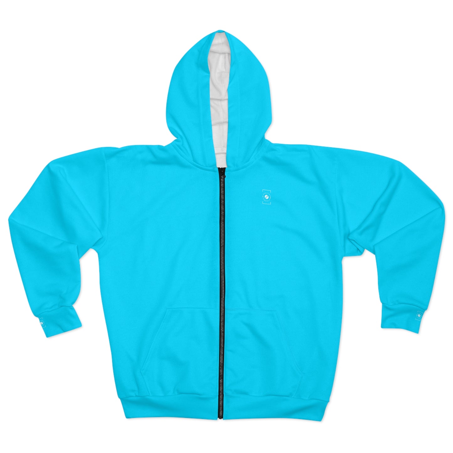 #04D9FF  Neon Blue - Zip Hoodie