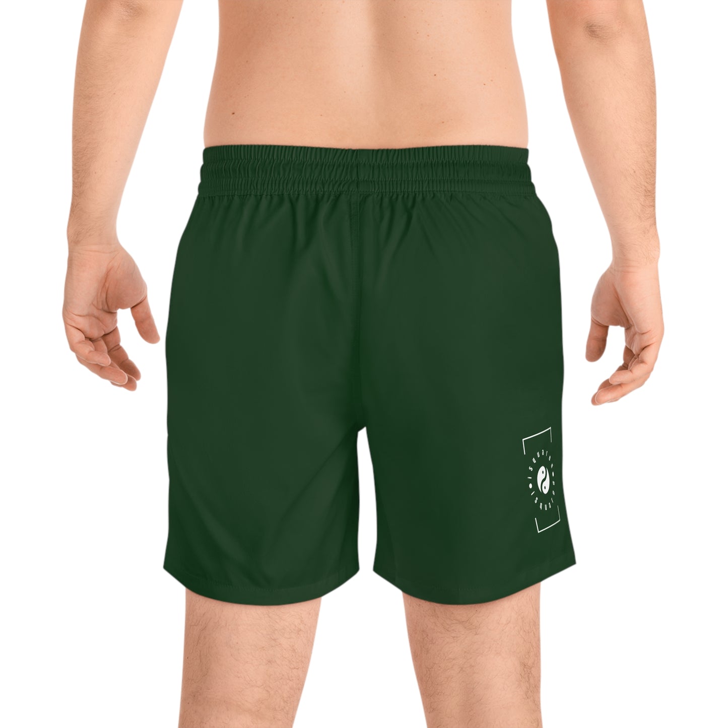 #153B1C Forest Green - Swim Shorts (Solid Color) for Men