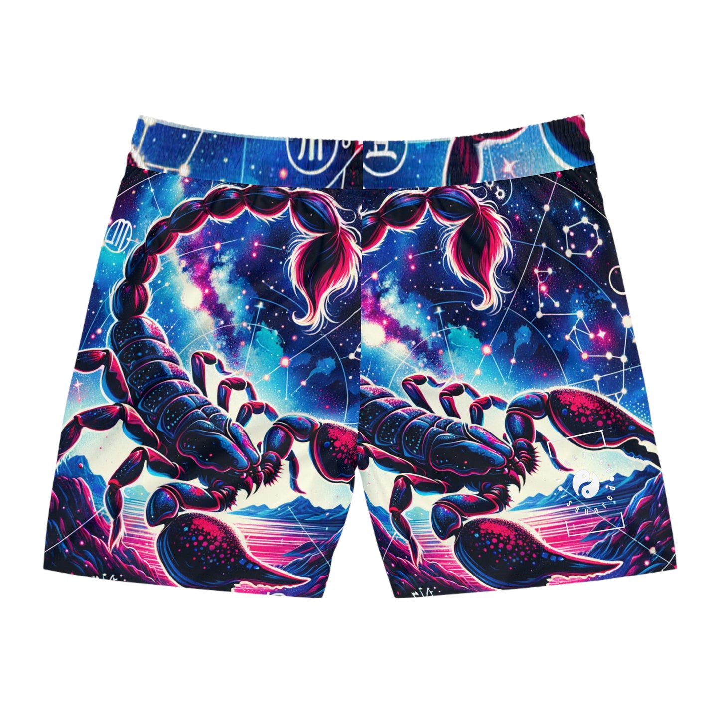 Crimson Scorpio - Swim Shorts (Mid-Length) for Men