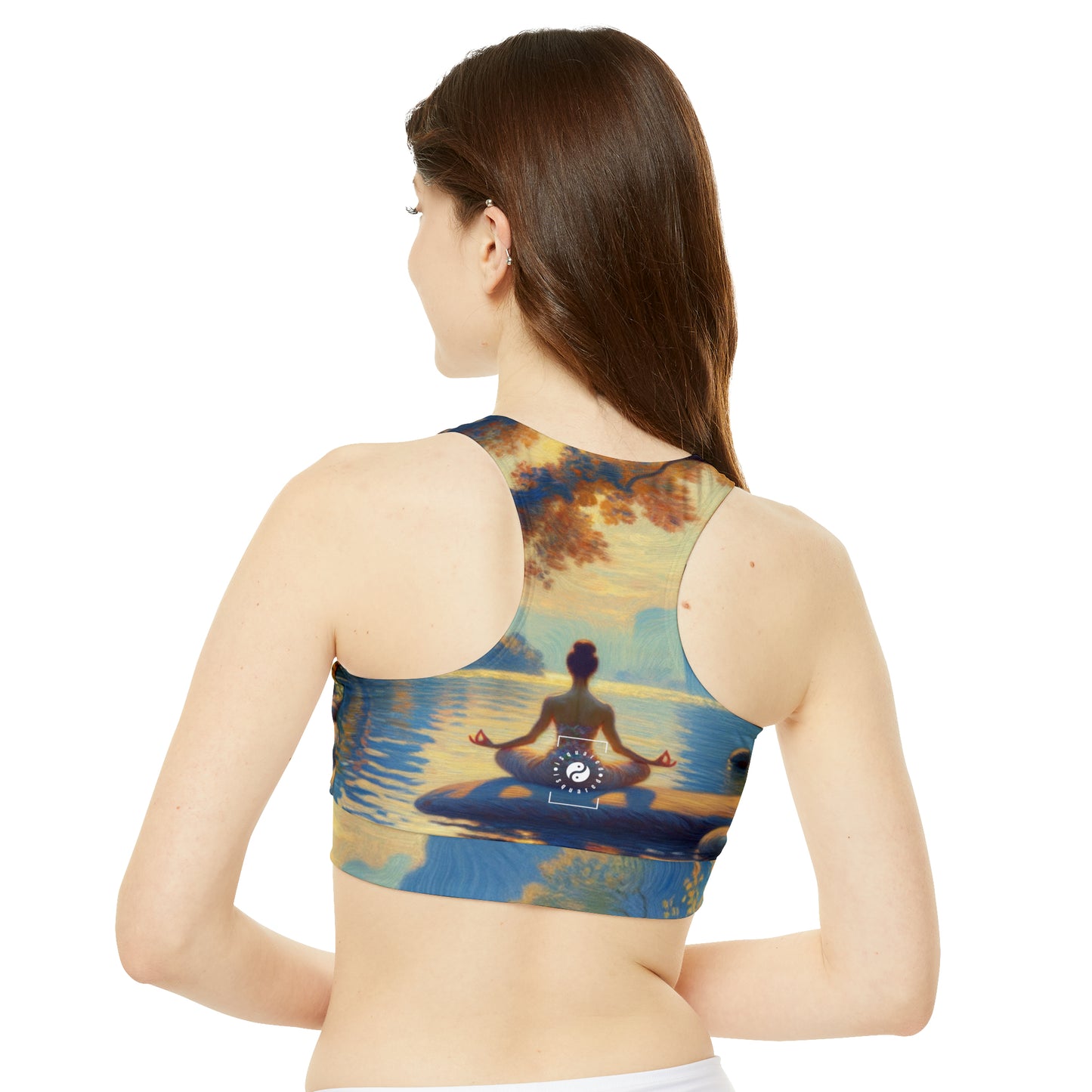 "Zen Blossom Alignment" - High Neck Crop Top