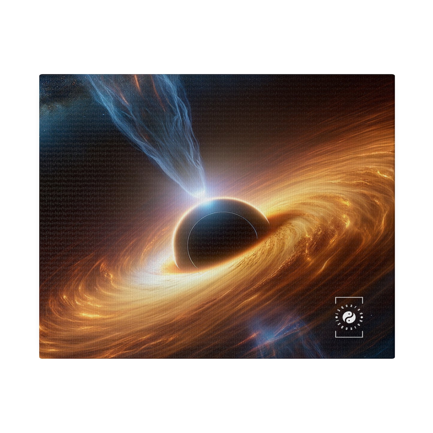 "Discs of Illumination: Black Hole Reverie" - Art Print Canvas