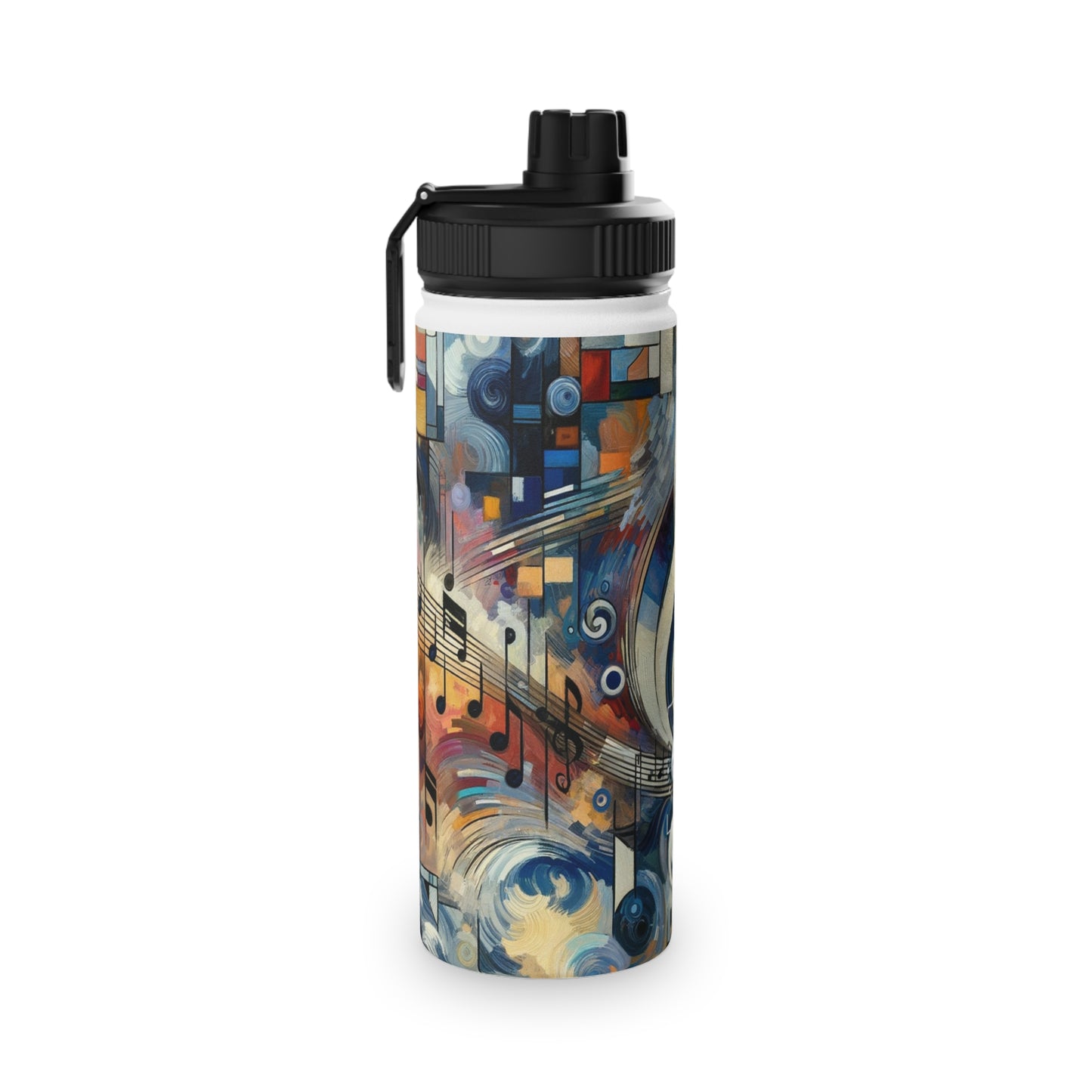 "Melodic Abstraction: Kandinsky's Symphony" - Sports Water Bottle