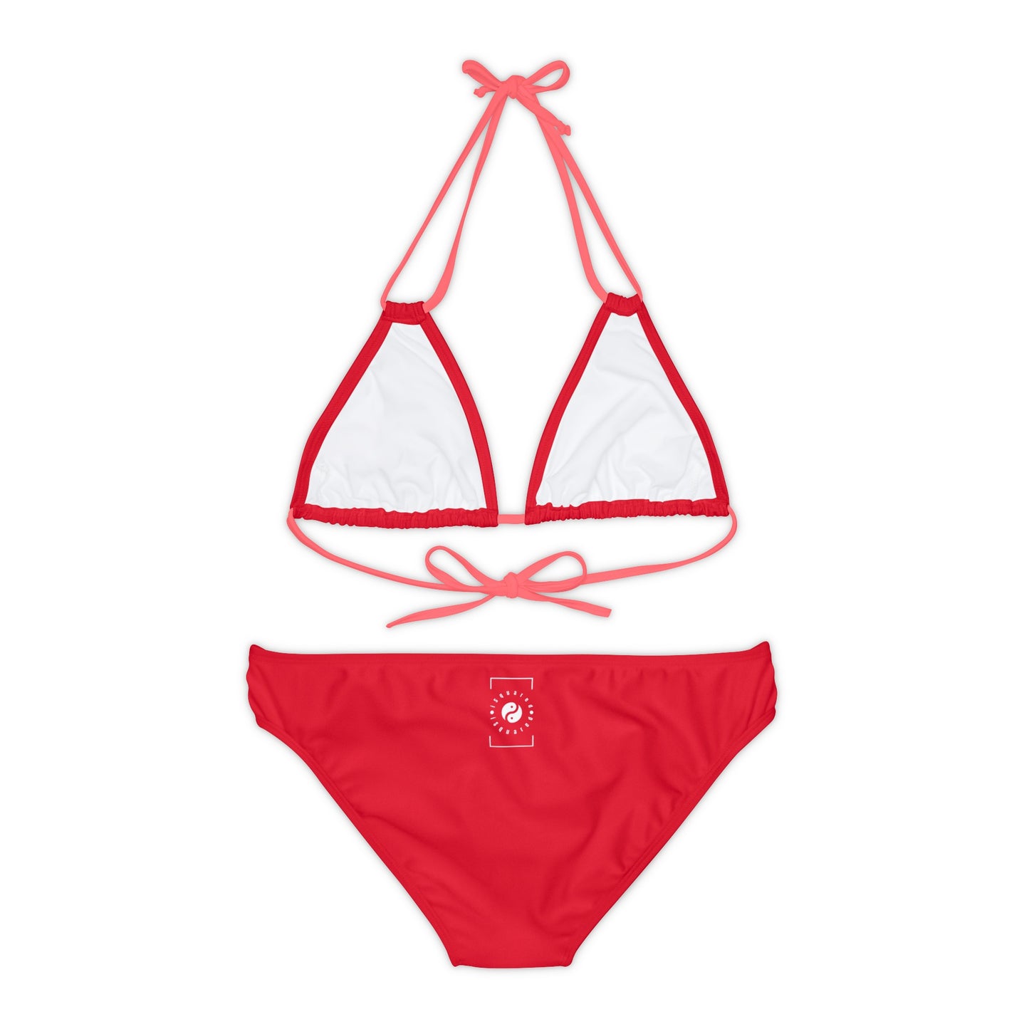 #D10927 Rouge Écarlate - Ensemble Bikini À Lacets