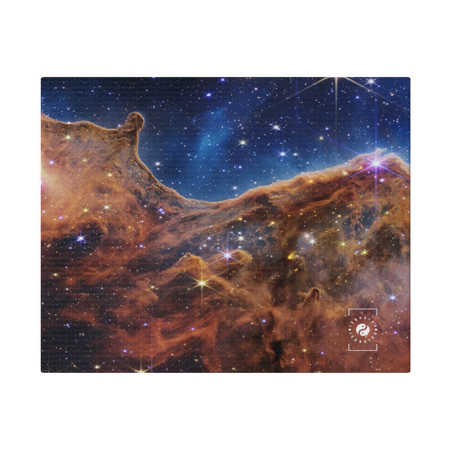 “Cosmic Cliffs” in the Carina Nebula (NIRCam Image) - JWST Collection - Art Print Canvas