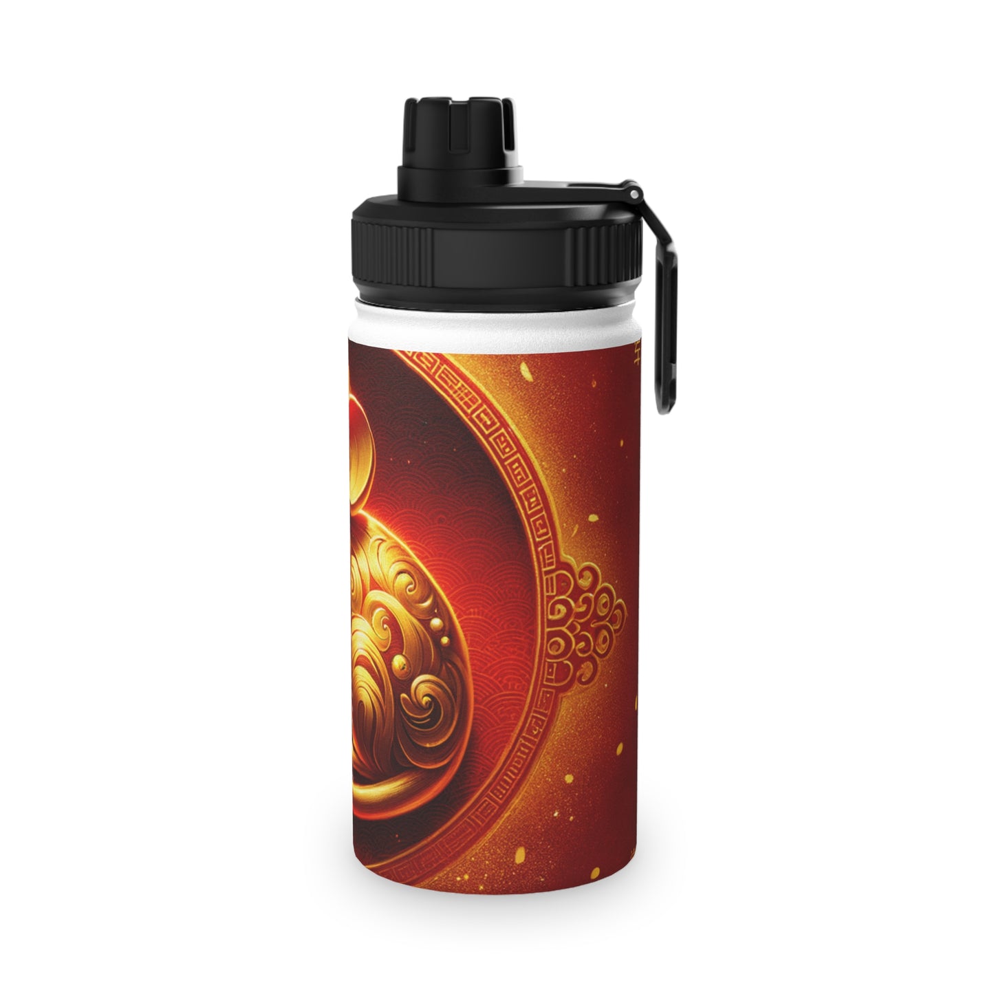 "Golden Emissary: A Lunar New Year's Tribute" - Sports Water Bottle