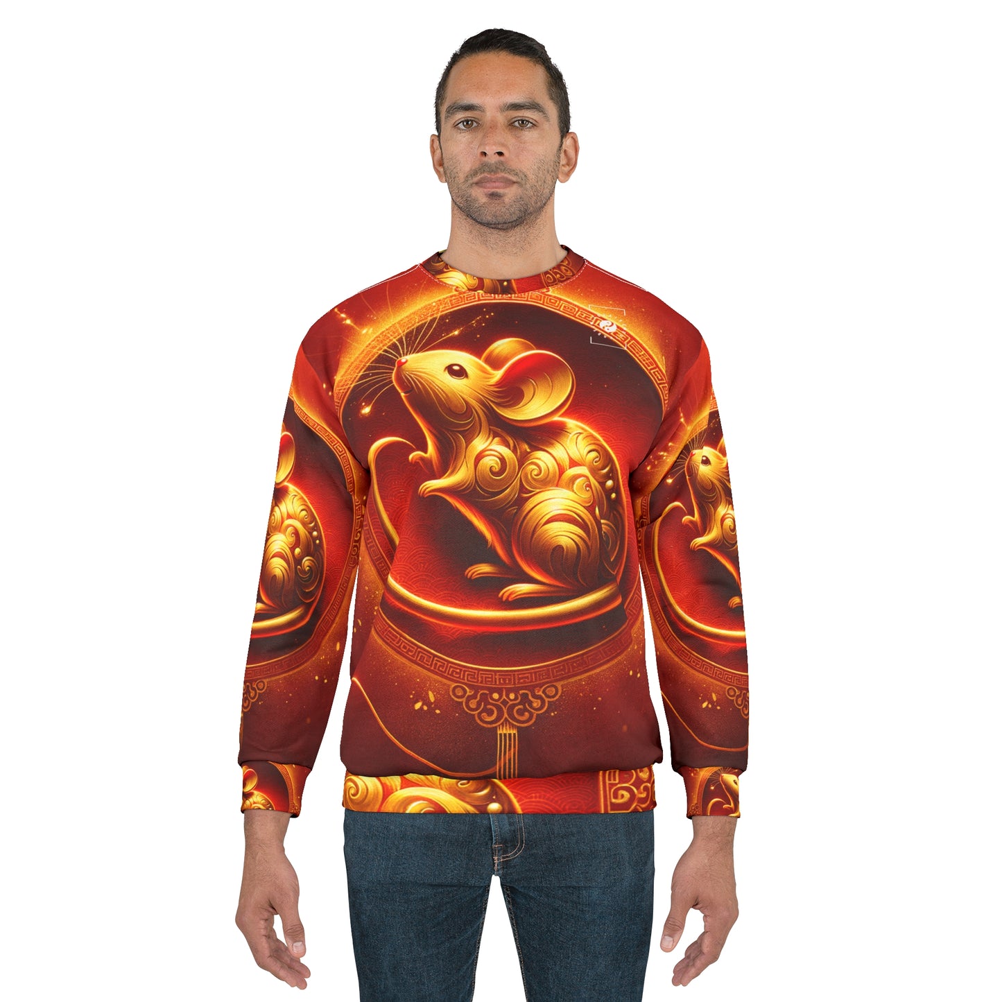 "Golden Emissary: A Lunar New Year's Tribute" - Unisex Sweatshirt