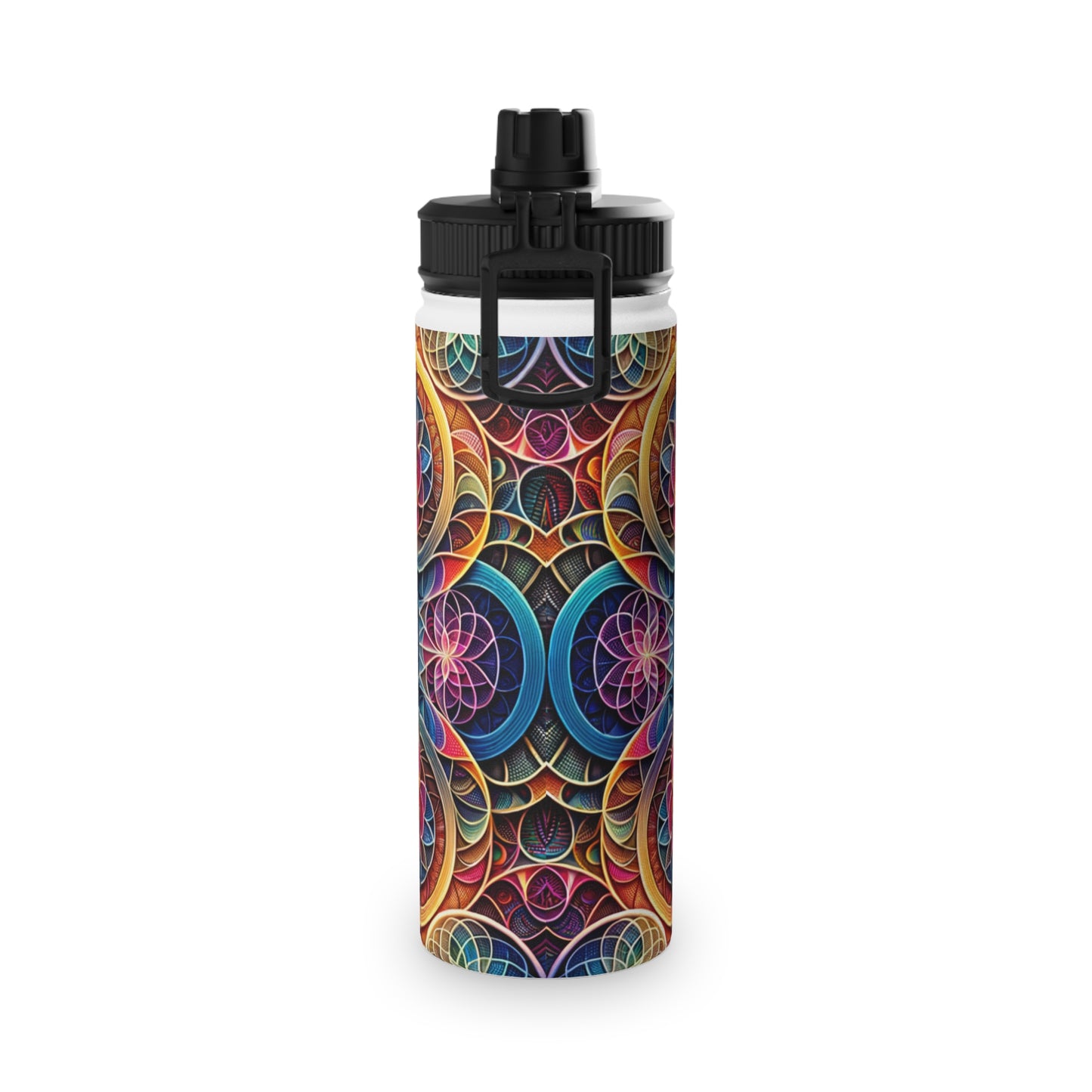 "Sacred Symmetry: Infinite Radiance of Love" - Sports Water Bottle