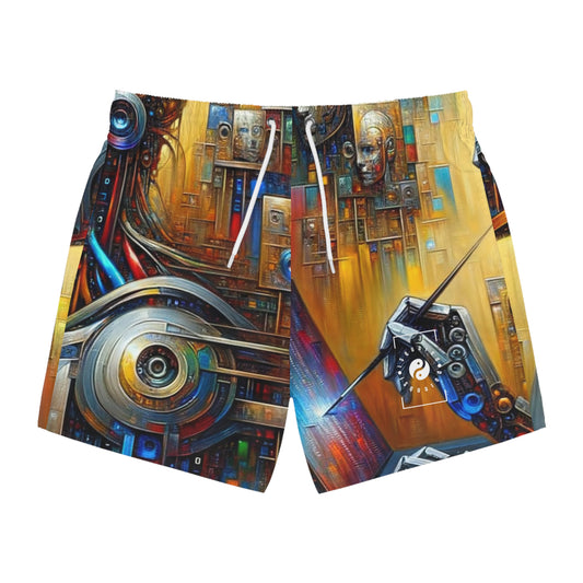 "TechnoGenesis: The Rise of AI" - Swim Trunks for Men