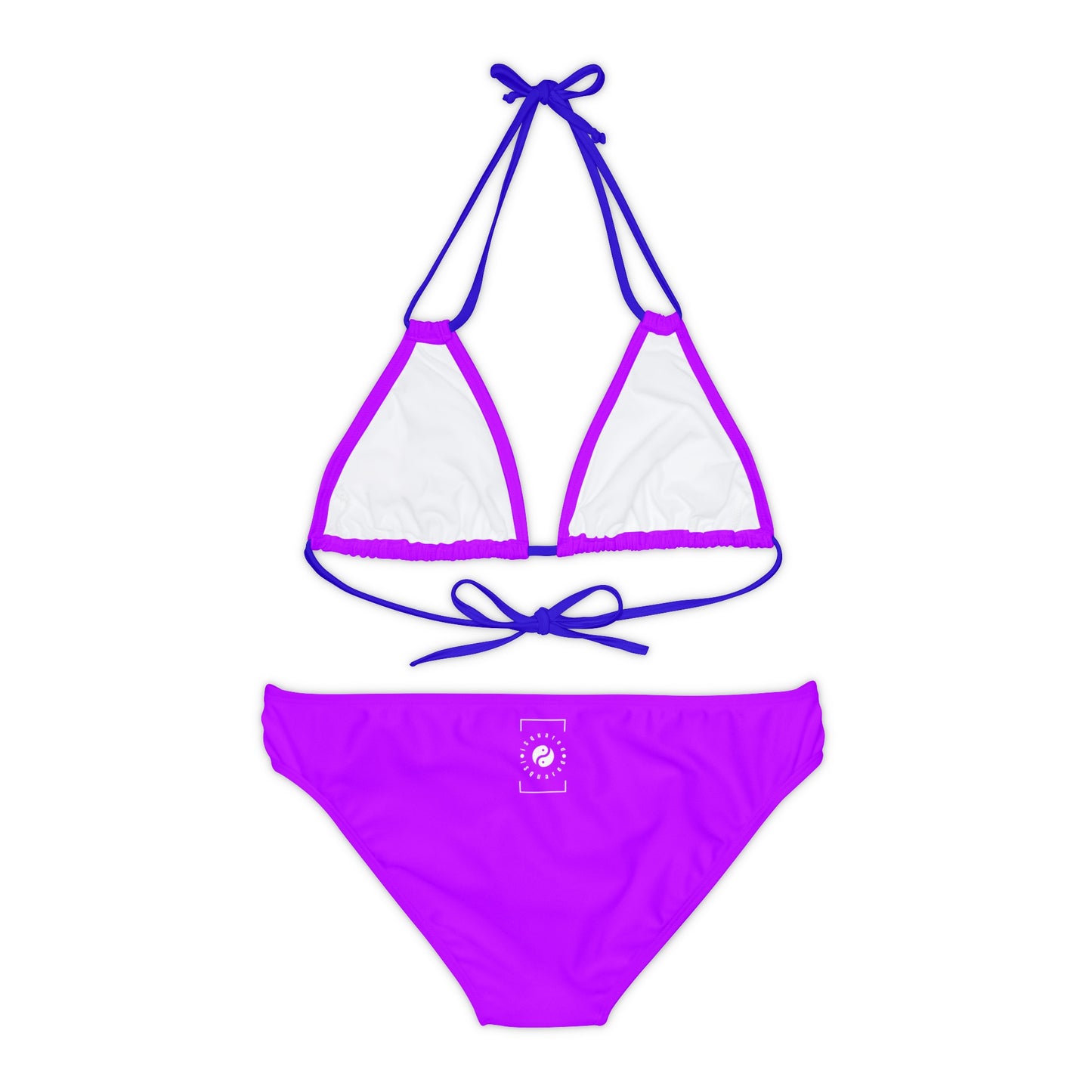 #BF00FF Electric Purple - Lace-up Bikini Set