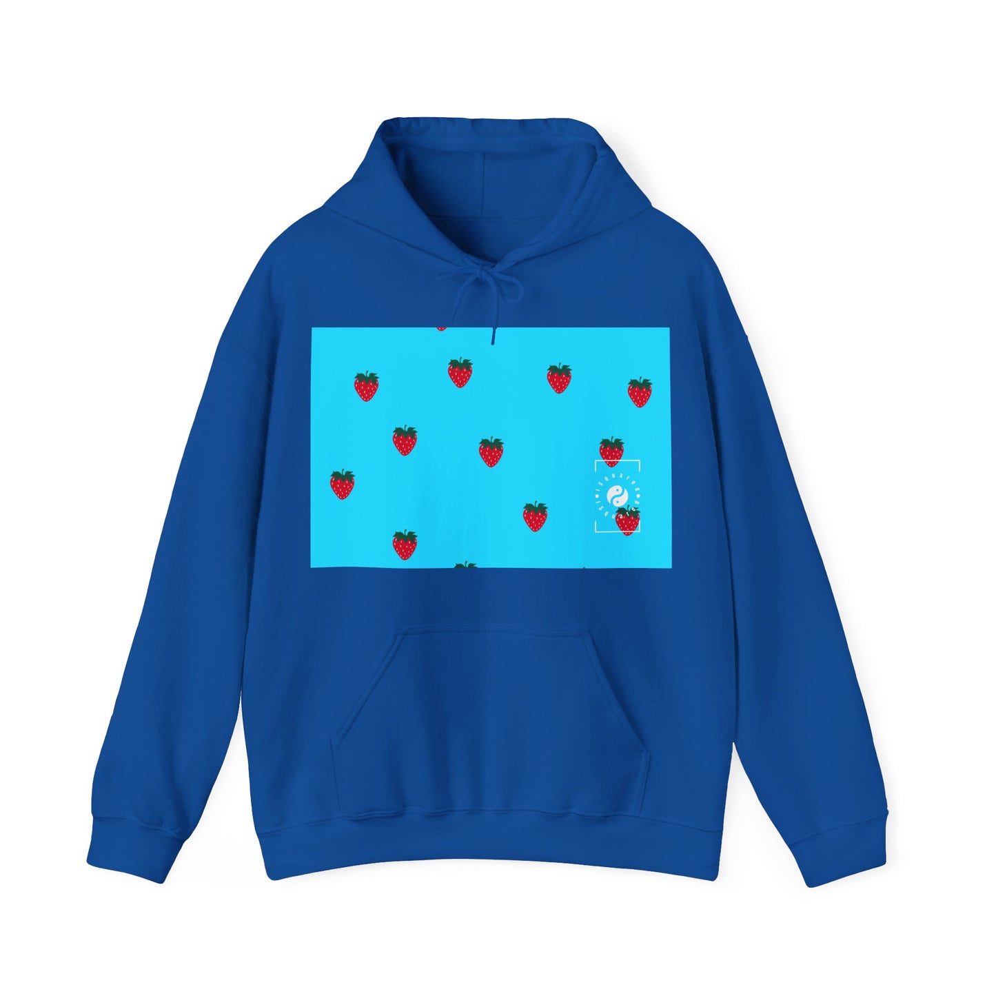 #22DEFF Bleu clair + Fraise - Sweat à capuche