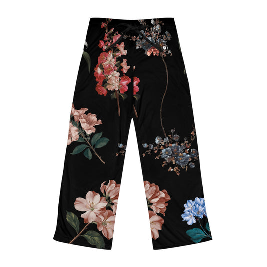 Botanicals on Black - Women lounge pants