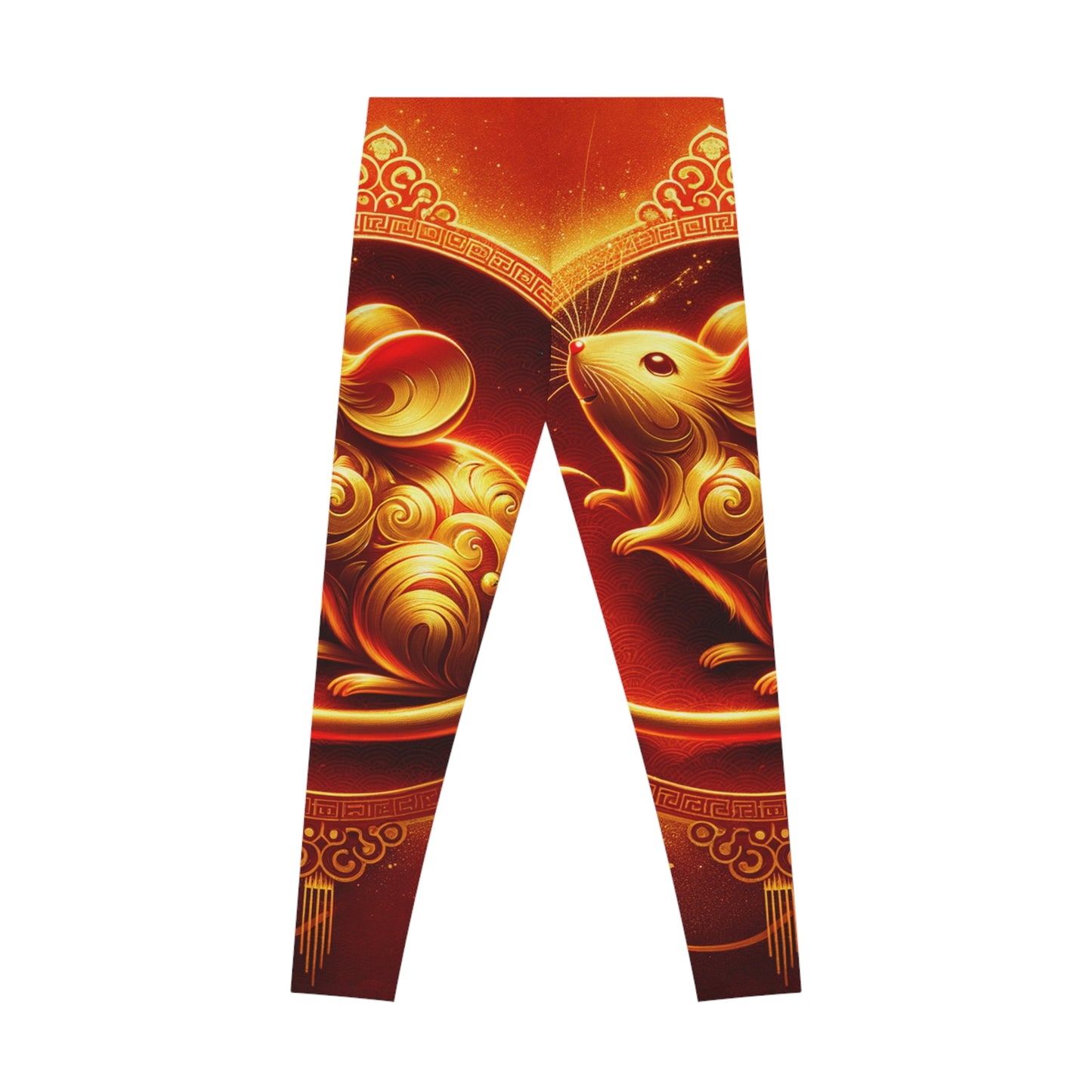 "Golden Emissary: A Lunar New Year's Tribute" - Unisex Tights