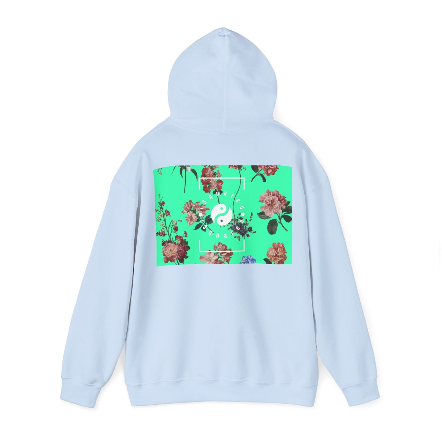 Botaniques sur Turquoise - Sweat à capuche