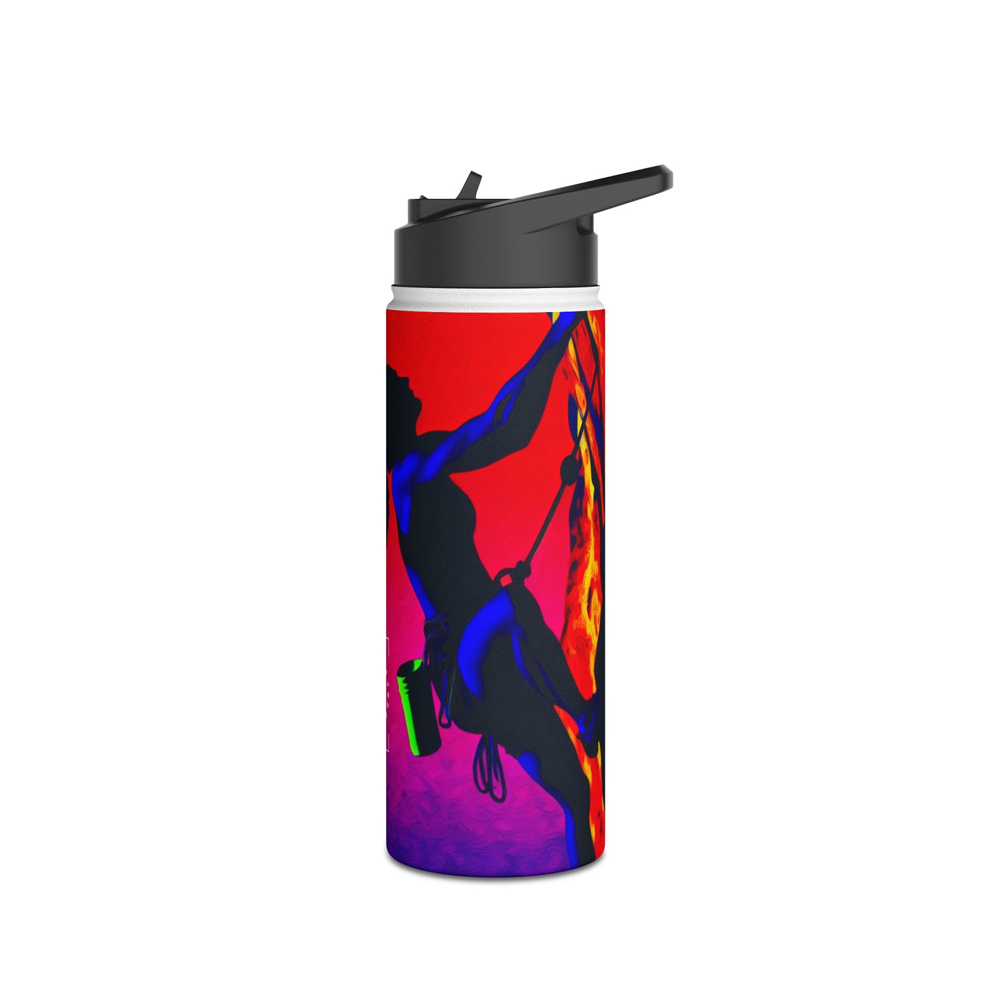 "Technicolour Ascent: The Digital Highline" - Water Bottle