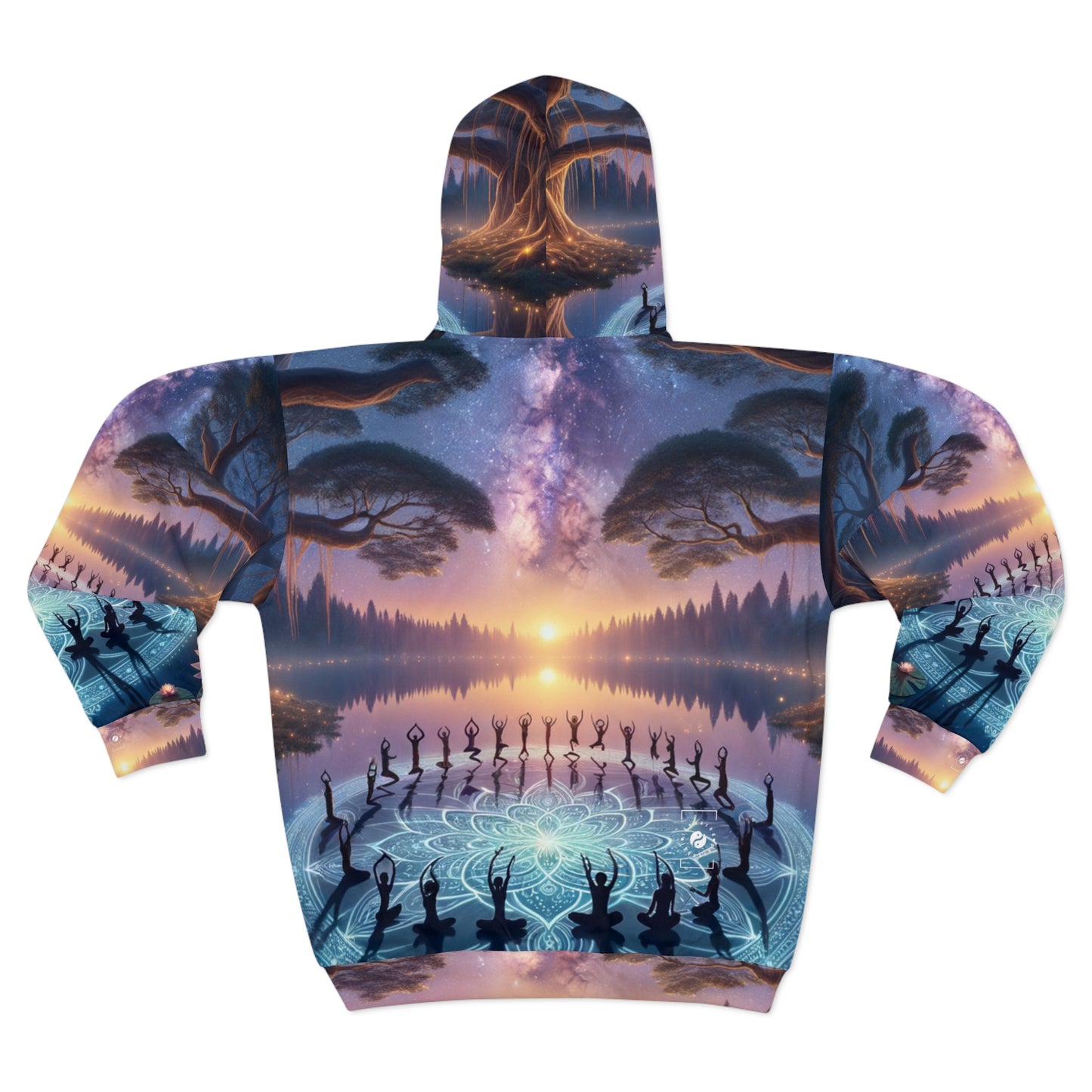 "Celestial Serenity: Mandala's Reflection" - Zip Hoodie