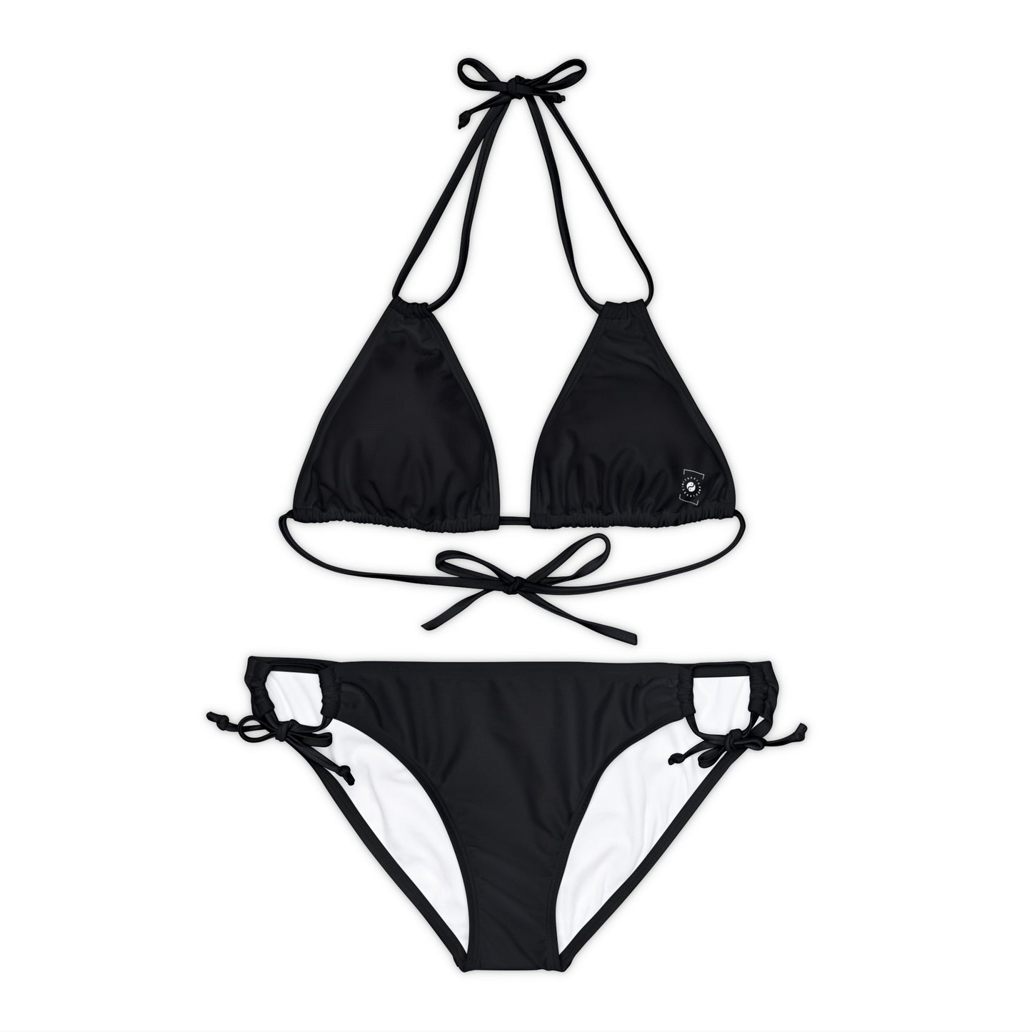 Pure Black - Ensemble bikini à lacets