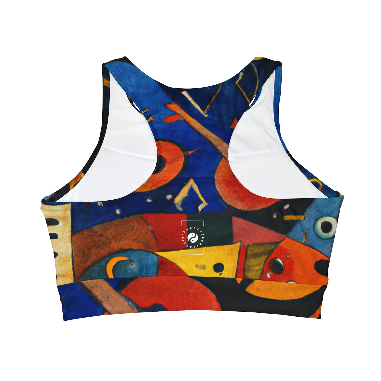 Melodic Abstractions: A Kandinskian Orchestra - High Neck Crop Top