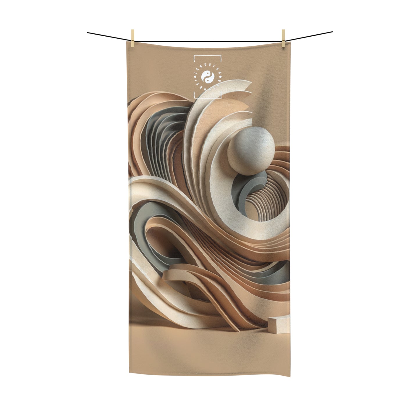 « Hepworth Hues : An Earth Tone Symphony » – Serviette de yoga tout usage