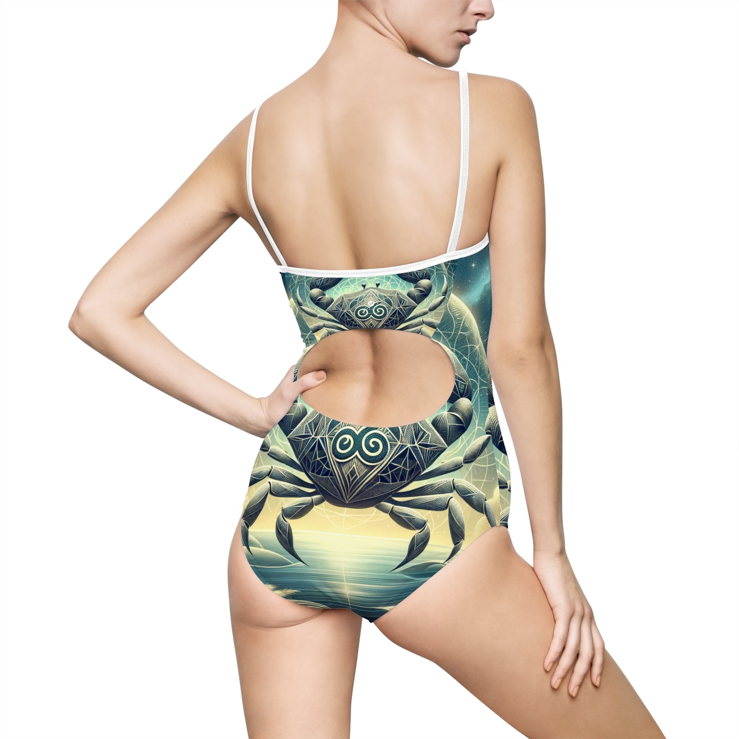 Crab Constellation Yoga - Openback Swimsuit