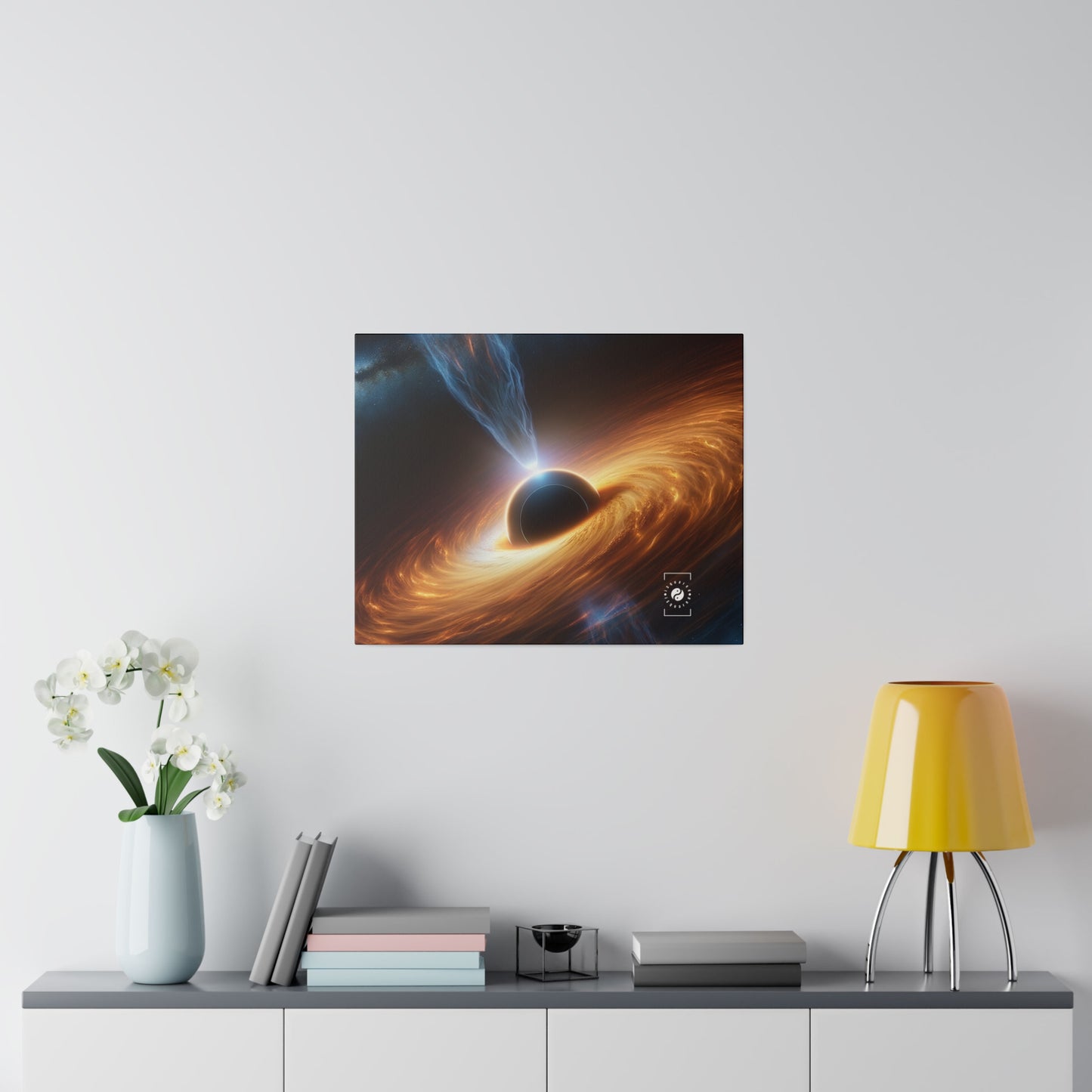 "Discs of Illumination: Black Hole Reverie" - Art Print Canvas