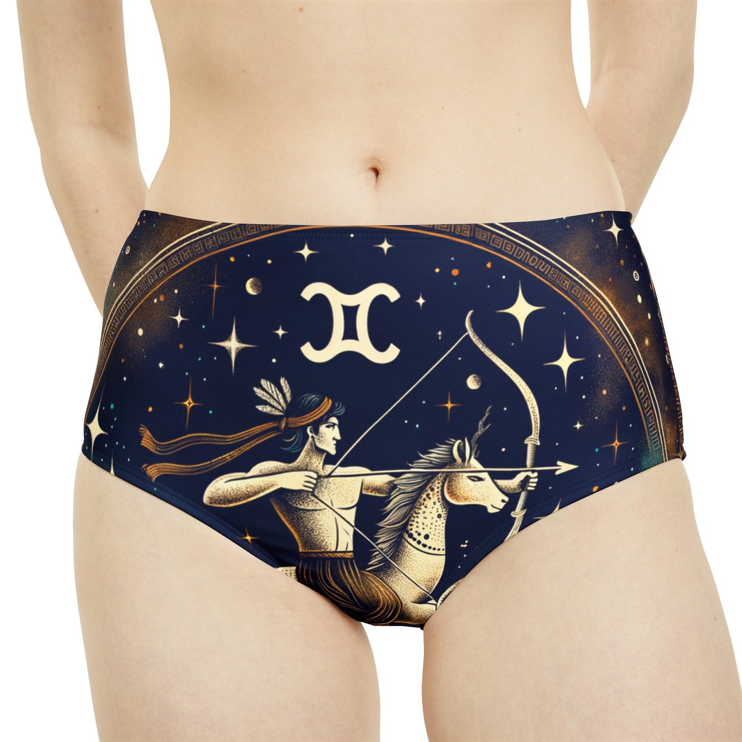 Sagittarius Emblem - High Waisted Bikini Bottom