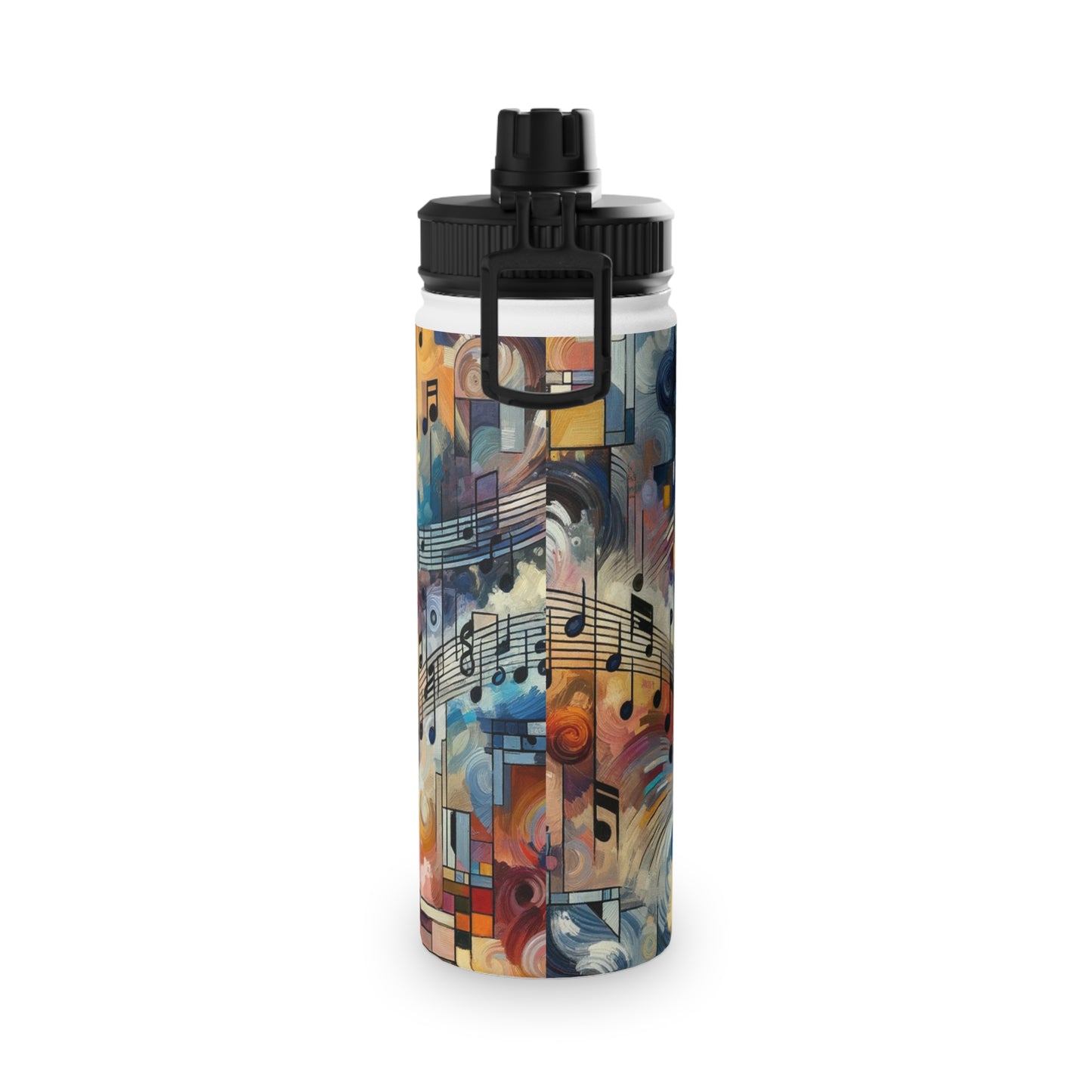 "Melodic Abstraction: Kandinsky's Symphony" - Sports Water Bottle