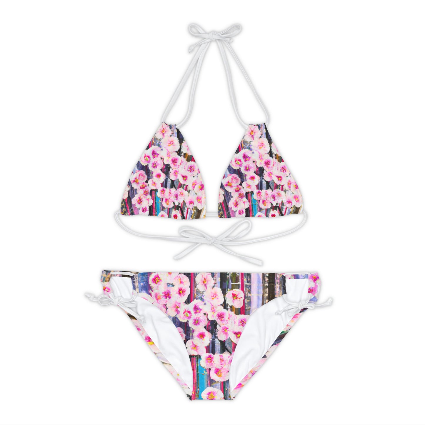 Abstract Bloom 05 - Lace-up Bikini Set