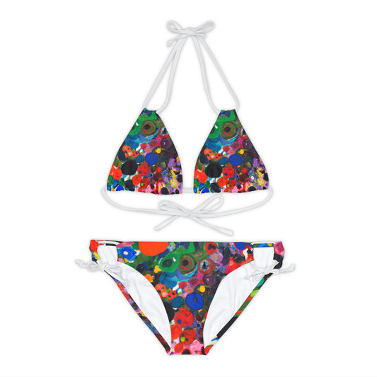 Ink drops meditation - Lace-up Bikini Set