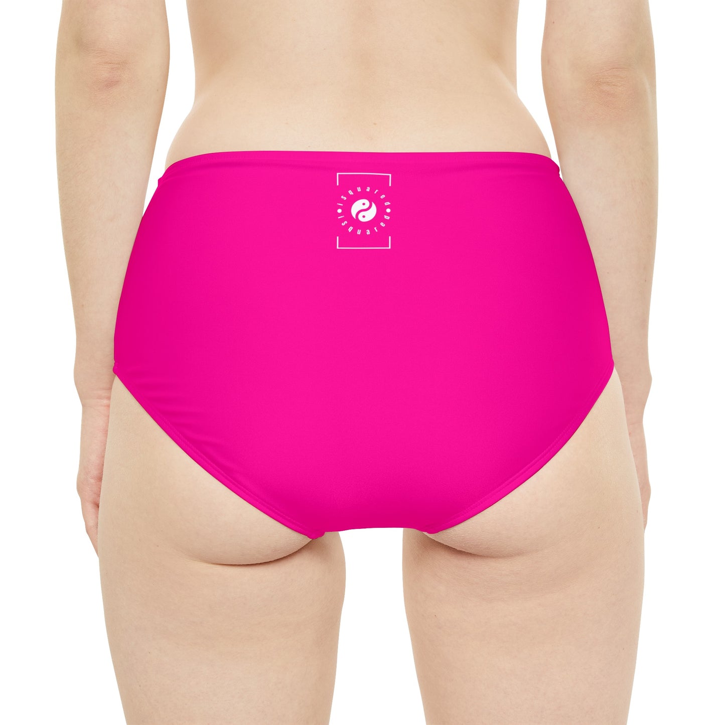 #FF0099 Sharp Pink - High Waisted Bikini Bottom