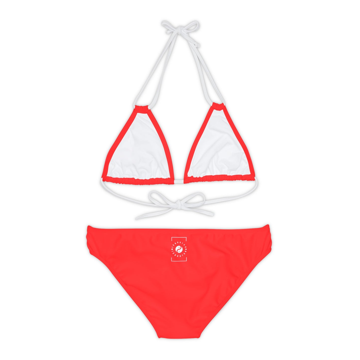 Rouge vif FF3131 - Ensemble bikini à lacets