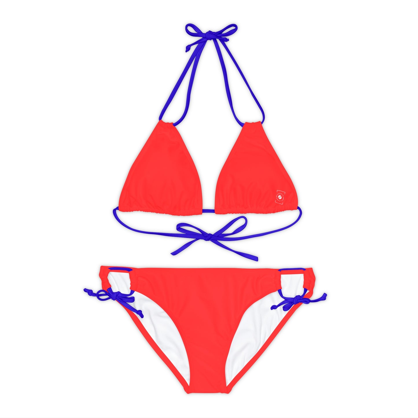 Rouge vif FF3131 - Ensemble bikini à lacets